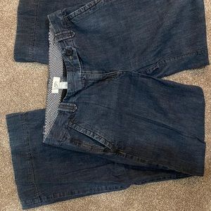 Blue denim dress pants